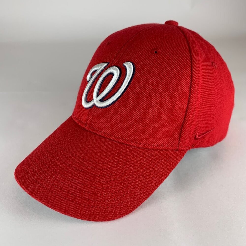 Washington Nationals MLB Red Nike Wool Blend Strapback Adjustable Hat